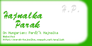 hajnalka parak business card